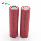 Merah 2500mAh 18650 3,7 V Lithium Ion Cell 500 Siklus / Sel Baterai Bank Daya
